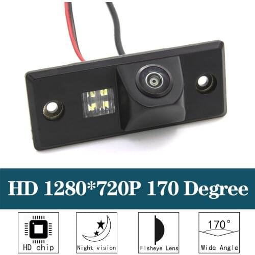 For Volkswagen Tiguan/Touareg 7L HD 1280*720 Fisheye Lens 170 Degree Starlight Night Vision Car Reversing Rear View Camera
