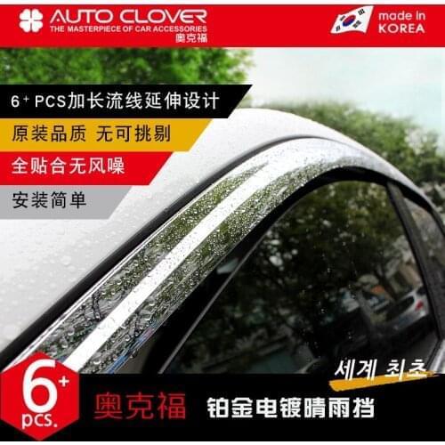 Chrome door visor side window deflector shade sun rain shield silver trips eaves for Kia kx3
