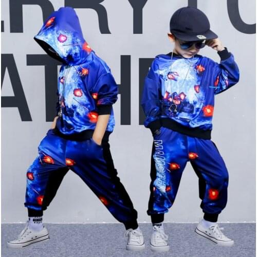 For 3 -14 Years Kids 2 Pieces Clothes Suits Children Cotton Clothing Hiphop Streetwear Dance Set Sport Boys Girls Costumes