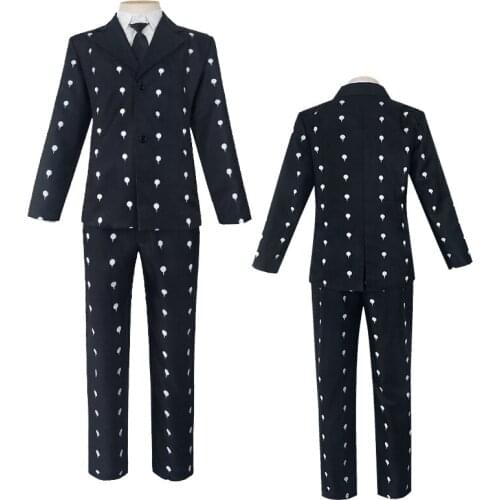 JoJos Bizarre Adventure Bruno Bucciarati Cosplay Costumes Golden Wind Funeral Suits Tops Pants Uniform Sets Accessories Wig