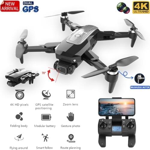 HJ38Pro RC Drone GPS 4K HD Dual Camera With 70 Degree Electric Adjustment 5G WIFI FPV Foldable Quadcopter Helicopter Gift Toys