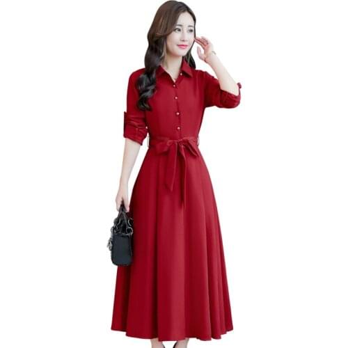 Longqibao Fashionable Shirt Dresses