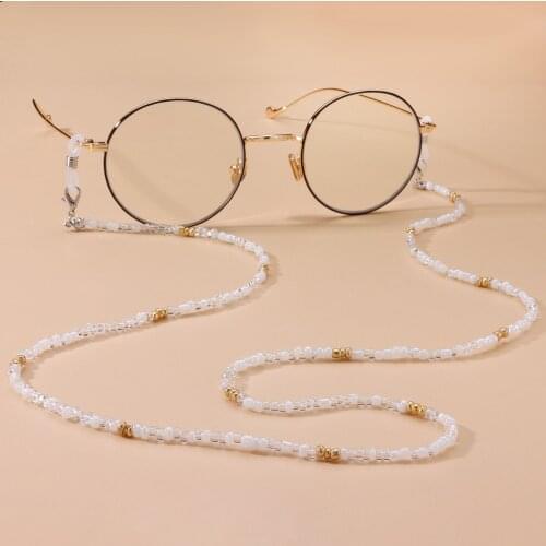 Fashion Simulation Pearl Colorful Bead Mask Glasses Chain for Youngster Popular Trendy Personalized Handmade New Jewelry