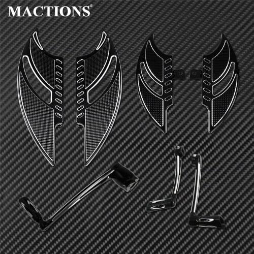 Motorcycle Front Rear Floorboards Footrest Shift Lever & Shift Pegs Brake Arm Kit Set For Harley Touring 2014-2019 Road Glide