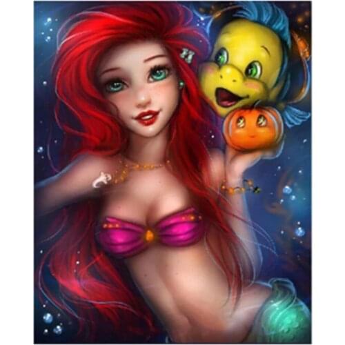 5D DIY Diamond Painting Full Drill Art Kits Embroidery Cross Stitch "Mermaid" Leisure Home Accessories Gifts