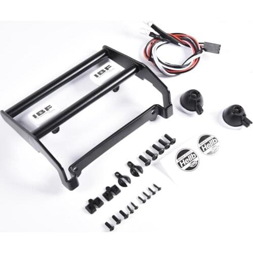 NEW 2021 Metal Front Bumper with Led Light Anti Collision Bumper Kit for 1:10 RC Crawler Traxxas TRX-4 Bronco 82046-4 K5