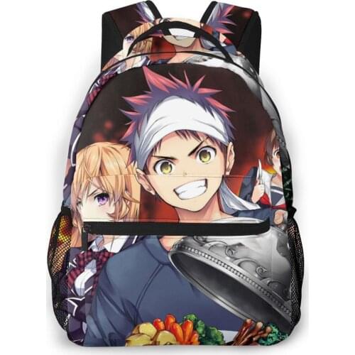 Food Wars!Shokugeki No Soma Backpack for Girls Boys Travel RucksackBackpacks for Teenage school bag