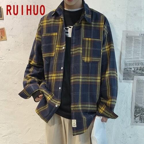 RUIHUO Men's Closed Shirts