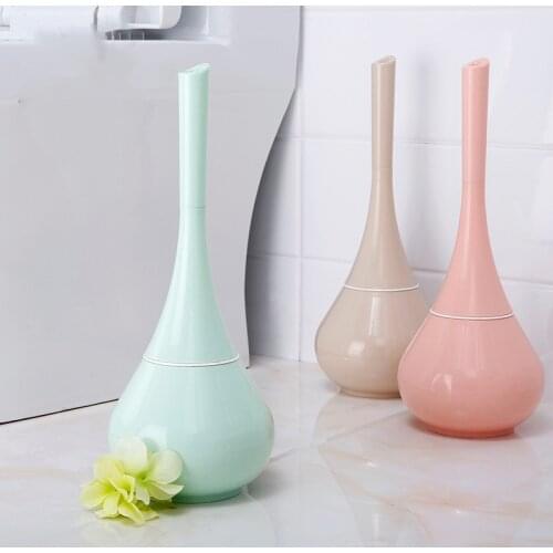 GURET Toilet Brush With Base Floor-Standing Cleaning Brush For Toilet Household Long Handle Cleaning Tools Bathroom Accessories