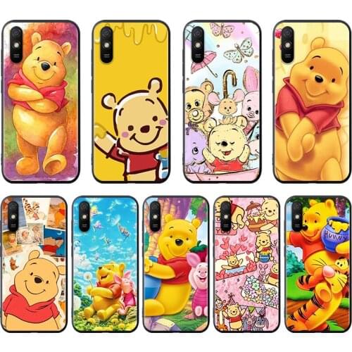 Silicone Cover Winnie the Pooh For Xiaomi Redmi K40 K30i K30T K30S K20 10X GO S2 Y2 Pro Ultra Black Phone Case