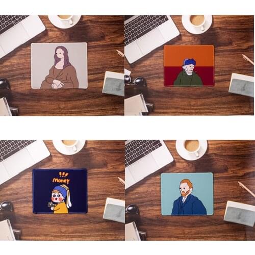Cute Girl Letter Mouse Pad Student Computer Mouse Non-slip Notebook Pad Office Keyboard Protection Pad Table Mat