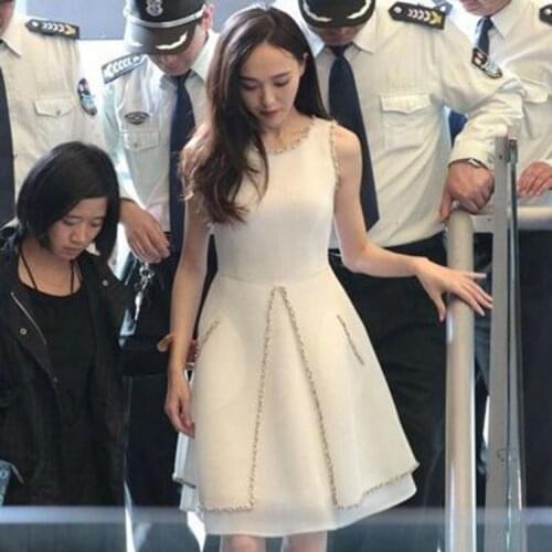 Star Tang Yans poem the same mesh sleeveless Beaded Fairy Dress