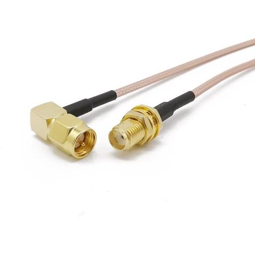 SMA male right angle to SMA female Pigtail RG316 low loss RF cable plug to jack connector for WIFI FPV Antenna GSM, LAN 0-6Ghz