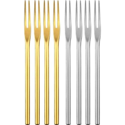Fruit Fork Luxury Stainless Steel Gold Cake Dessert Forks Lovely Mini Fork Used For Cake in Party Snail Fork Restaurant