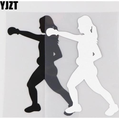 YJZT 11CM*15.1CM Boxing Training Pattern Vinyl Decal Car Sticker Decoration 1A-0194
