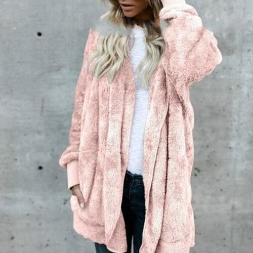 S-2XL Winter Coat Women Fur Cardigan Jacket Long Sides Both Side Wearing Faur Fur Coat Teddy Coat