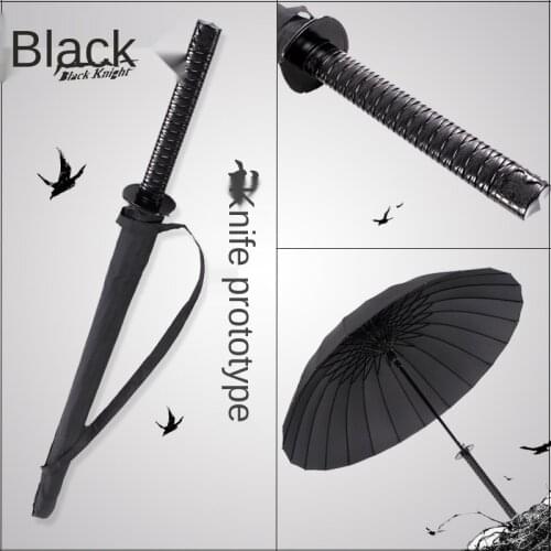 Customized LOGO automatic umbrella clear umbrella pole umbrella knife umbrella animation advertising samurai umbrella