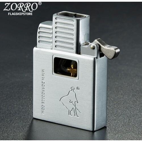 ZORRO Jet Smoking Lighter Hong Kong Origional Double Flame Windproof Cigarette Cigar Lighter Movement Inflatable Liner Wholesa