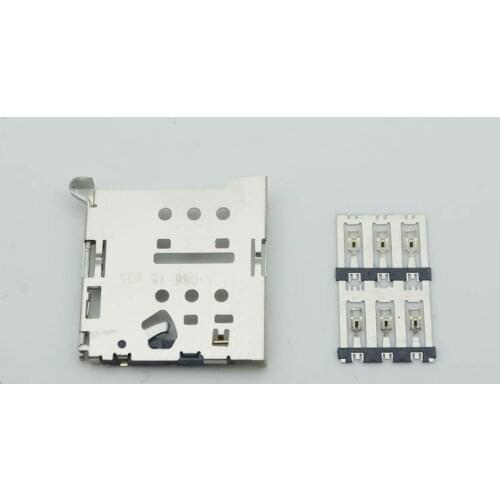 1set For Xiaomi 4 M4 Mi4 Mi 4 Sim Card Reader holder socket slot connector Iron cover+sim card reader contact
