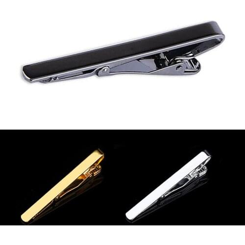 1PC Simple Metal Silver Gold Tie Clip For Men Wedding Necktie Clasp Clip Gentleman Tie Bar Clasp Practical Tie Pin for Men Gift