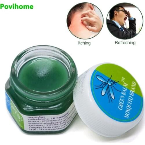 1pcs Anti-Itch Ointment Thailand Grass Paste Herbal Cream Motion Sickness Anti-Mosquito Repellent Sunburn Muscle Rub Aches Cream