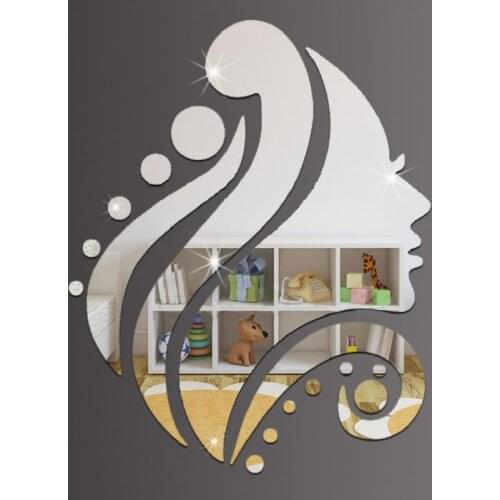 Beauty Mirror Wall Sticker,Modern Beauty Mirror Style Removable Decal Vinyl Art Wall Sticker Home Decor