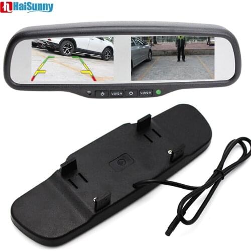 HaiSunny Dual 4.3 Inch Screen HD 800X480 TFT LCD Rear View Car Monitor Mirror 2CH Video In 2PCS Screen Display Universal Version
