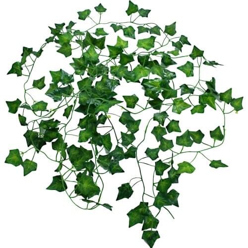 Ivy Artificial Simulation Creeper Leaves Green Plants Fake Garland Hanging For Wedding Party Home Garden Wall Decoratio