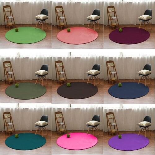 Coral velvet thick carpet bedroom living room coffee table sofa bedside blanket round rug Water absorption non-slip mat