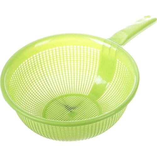 Kitchen Home Platic Random Color Long Handle Rice Strainer Filter