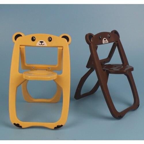 About 17cm high Doll Folding chair Childrens play house toy doll accessories Christmas gift