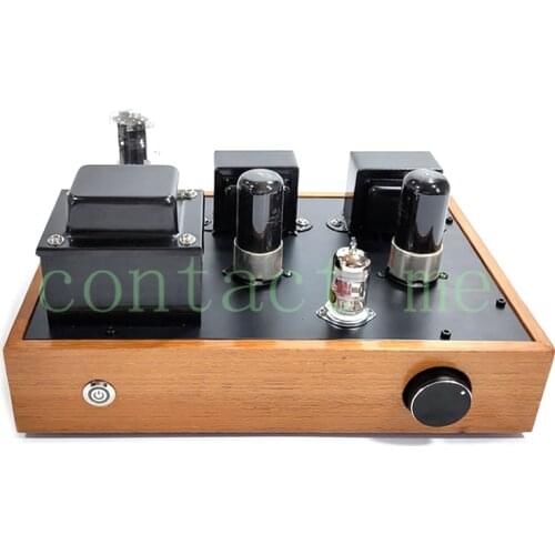 12AX7+6P6P(6V6GT) tube amplifier，output power 3.5W*2, frequency response 20-22Khz +-1db, input sensitivity 800mV