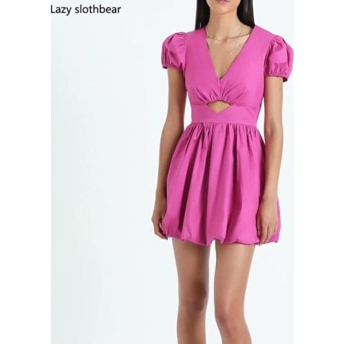 Lazy slothbear Summer Dresses With Sleeves