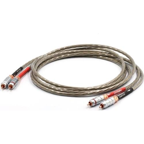 Hight Quality Nordost ODIN 7N Silver Plated OFC Copper Audio Video Signal Wire ,Audio RCA Interconnect Cable,Extension Cord Pair