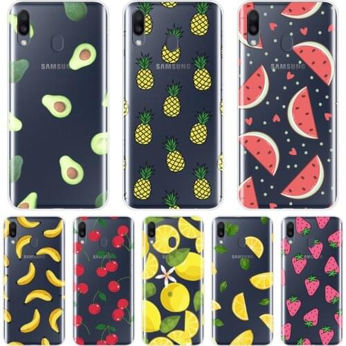 TPU Soft Phone Case For Samsung Galaxy M10 M20 M30 M40 Silicone Pineapple Avocado Back Cover For Samsung Galaxy M40 M30 M20 M10