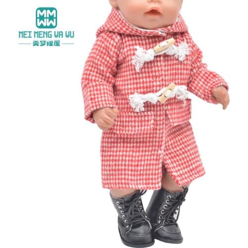 Clothes for doll fit 43cm baby toy new born doll accessories Woolen coat, cotton suit Girls gift
