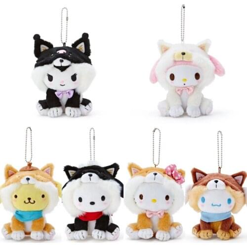 Original Melodl Kuroml Cinnamorol kitt dog 15cm Plush Toys Stuffed Animal Soft Doll Kids Birthday Xmas Gift Cartoon Anime