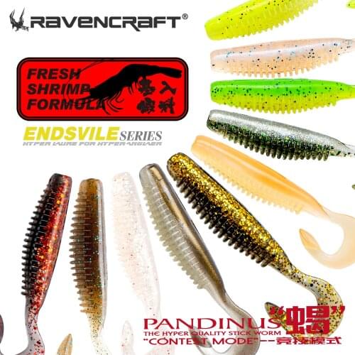 Ravencraft PANDINUS 2.2in. Soft Lure finess Slow Sinking Grub Wobbler Jig Fishing Lures Swimbait Baits For Trout Shad Bait