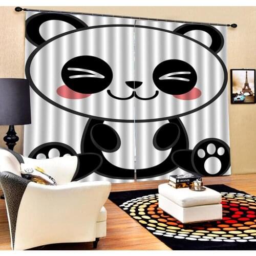 Lovely animal curtains European Curtains Photo Painted 3D Curtain Living room Decoration curtains
