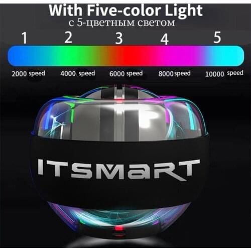 LED Wrist Ball Self Start Gyroscopic Powerball Gyro Power With Counter Arm Hand Muscle Trainer Fitness ITSMART