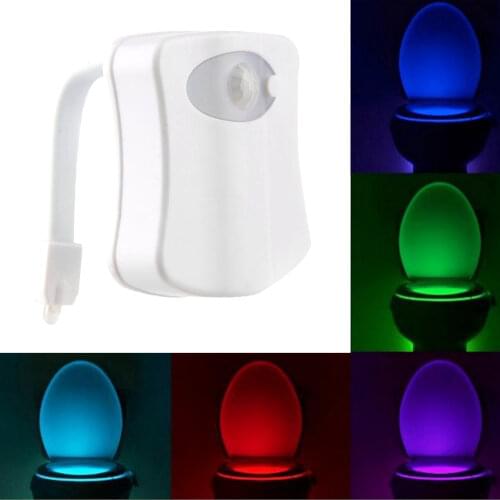 LED Toilet Seat Night Light Automatic Switch Smart PIR Motion Sensor Waterproof Backlight For Toilet Bowl Luminaria Lamp Light