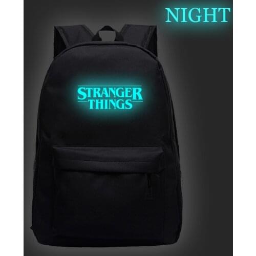 New Stranger things Luminous backpack men women fashion backpack Boy Girls school Bag Casual Stranger things Night glow rucksack