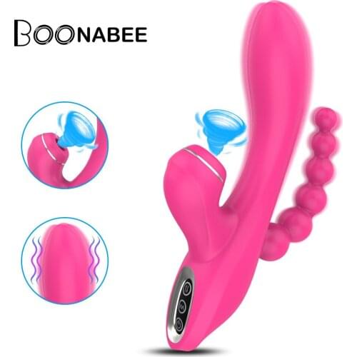 3 IN 1 Vibrator Wearable Dildo Vibrator Anal Vagina Clitoris Stimulator Sex Toys for Women Adult G-spot Vagina Stimulation