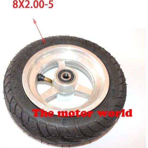 8x2.00-5 High Solid Tubeless Tire Wheel Tyre 8X2.00-5 wheel hub Pocket Bike MINI Bike