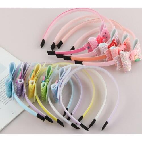 XIMA 3inch Candy Color Bow Mermaid Flamingo Hairband Unicorn Headband Girls Children Hair Accessories for Party