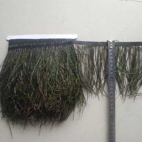 1/10 Yards Length Natural Peacock Silk Edge Trim 10-15cm Width Peacock Silk Fringe Cloth Tape Apparel Material Party Wedding