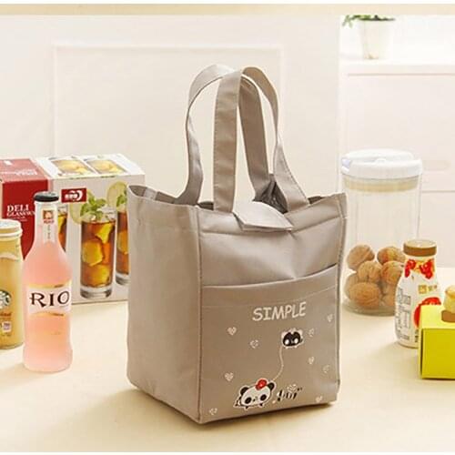 Itopkris Women Insulated Thermal Bag Waterproof Lunch Bag For School Student Portable Food Container Picnic Bag Handing Pocket