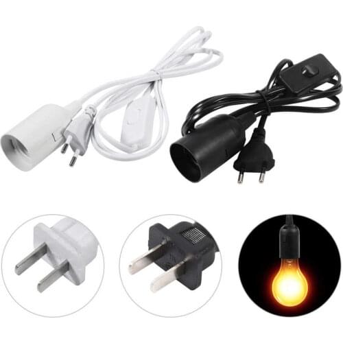 1Pc E27 Hanging Lamp Socket Pendant Light Fixture Home Lamp Chandeliers Bulb Socket Holder Cord with Switch Light Access
