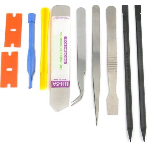 10Pcs/set Mobile Phone Repair Opening Pry Disassemble Tools Set Spudger Tweezer Kits