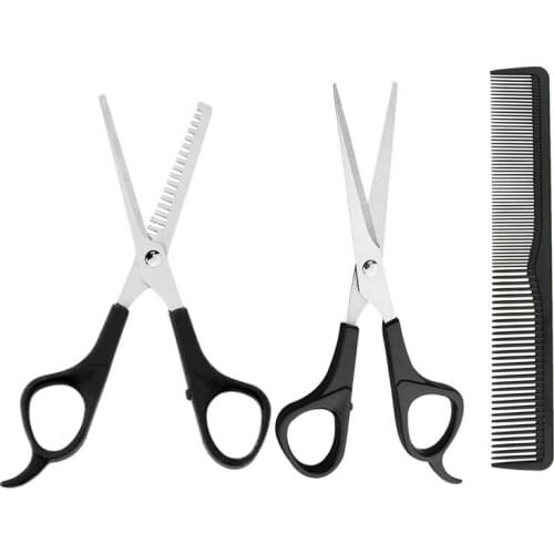 3 PCS Household Pet Grooming Tool Hair Dressing Scissors Rounded Tips Shear Thinning Scissor Comb Cat Dog Grooming Tool Set